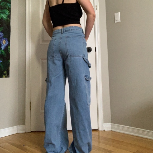 Blue baggie cargo pants - Picture 2 of 3